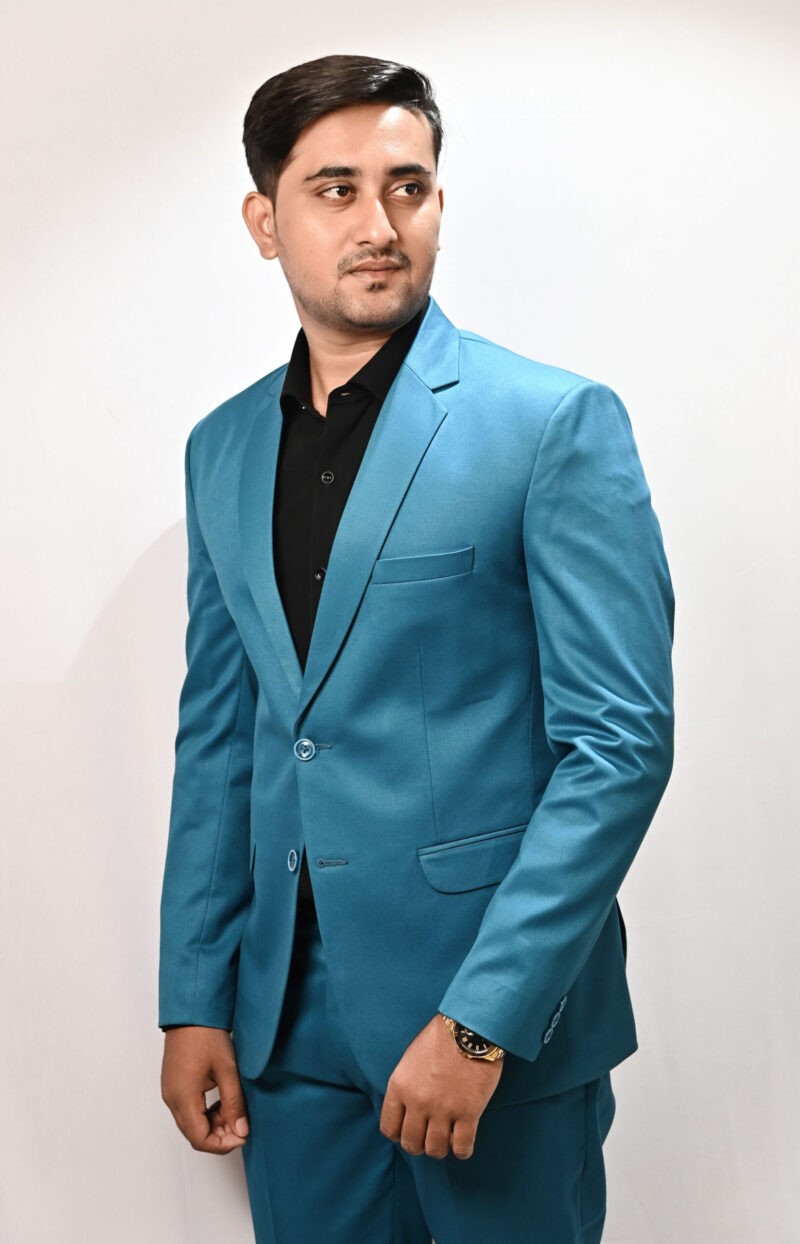 Teal Blue Two Piece Suit