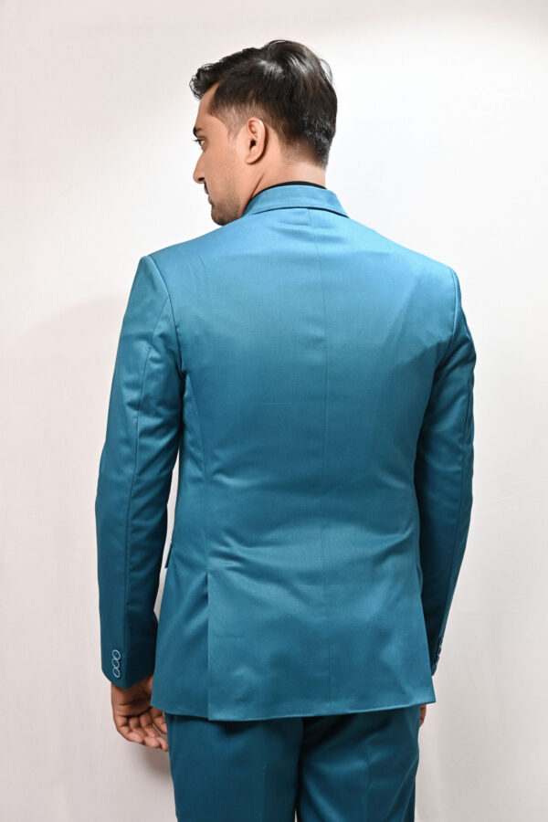 Teal Blue Two Piece Suit - Image 4