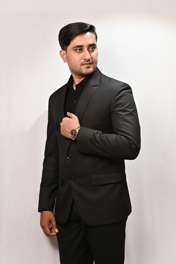 Premium Black 2 Piece Suit - Image 2