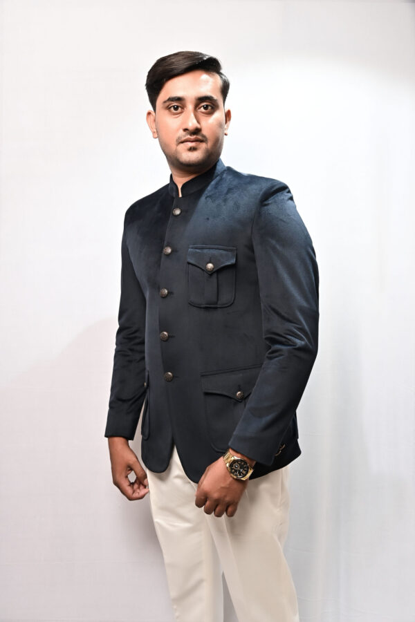 Sable Velvet Jodhpuri Blazer