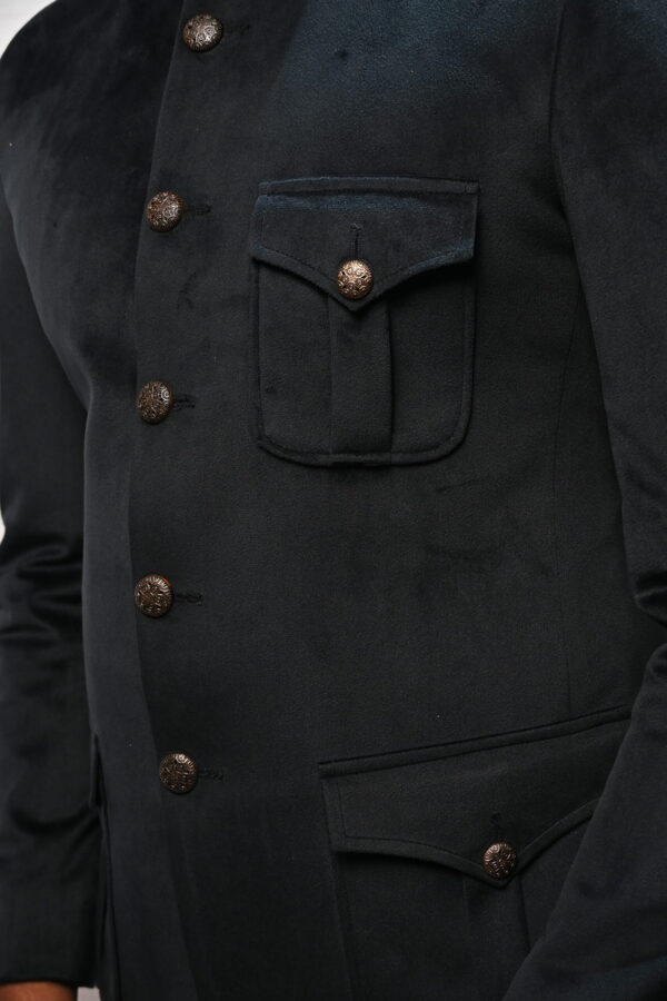 Sable Velvet Jodhpuri Blazer - Image 3