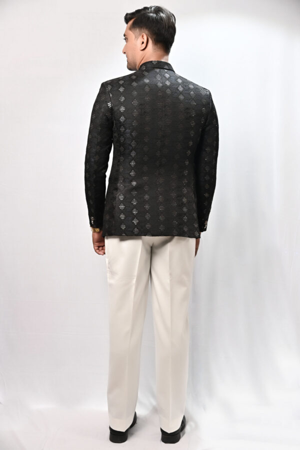 Majestic Ebony Jodhpuri Blazer - Image 4