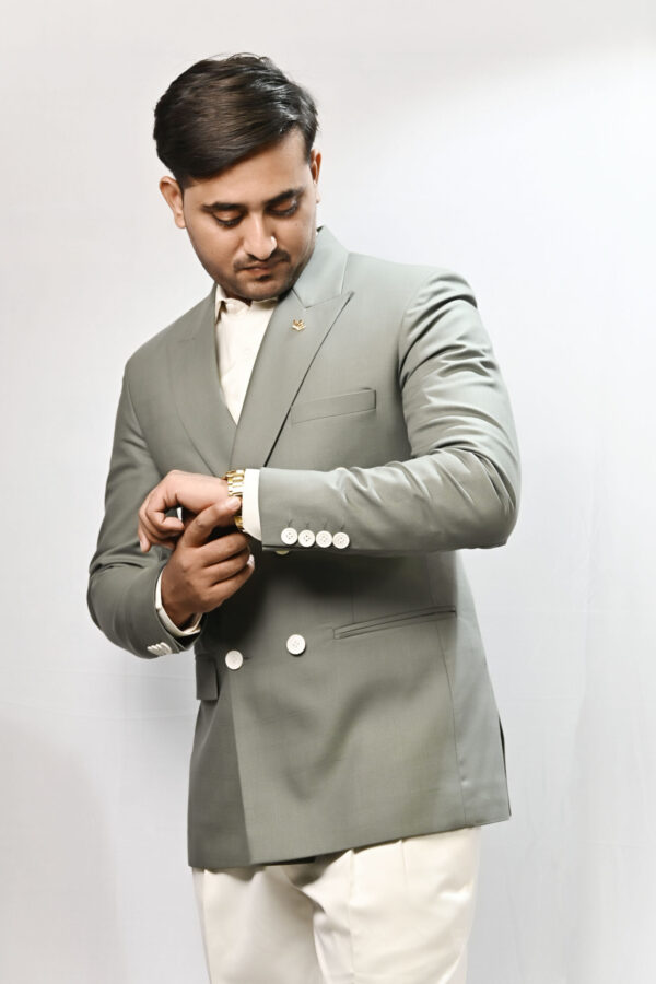 Sage Crest Double-Breasted Blazer - Image 2