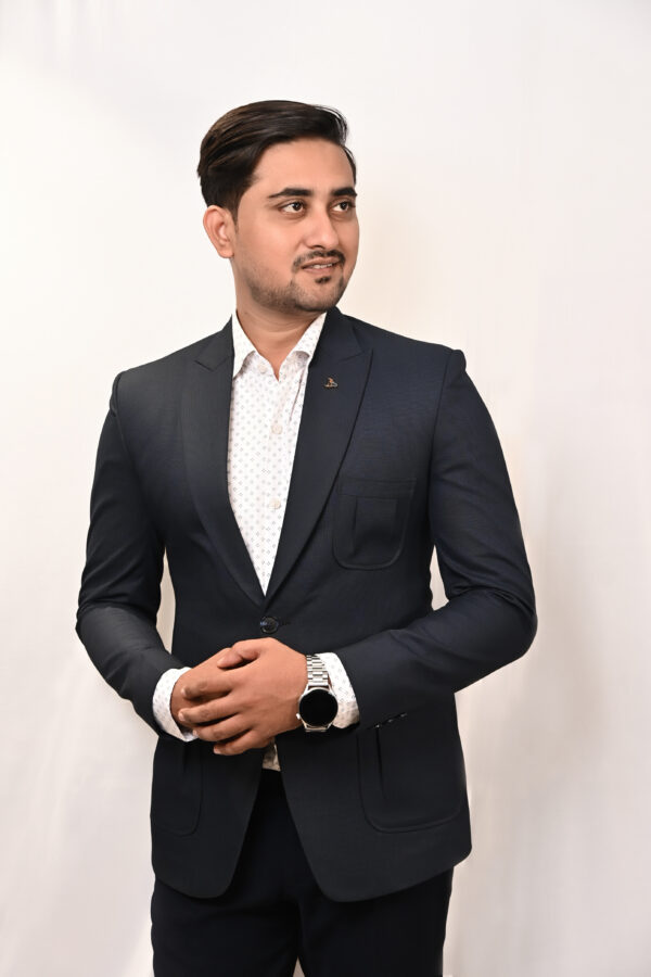 Men’s Premium Dark Navy Blue Blazer - Image 2