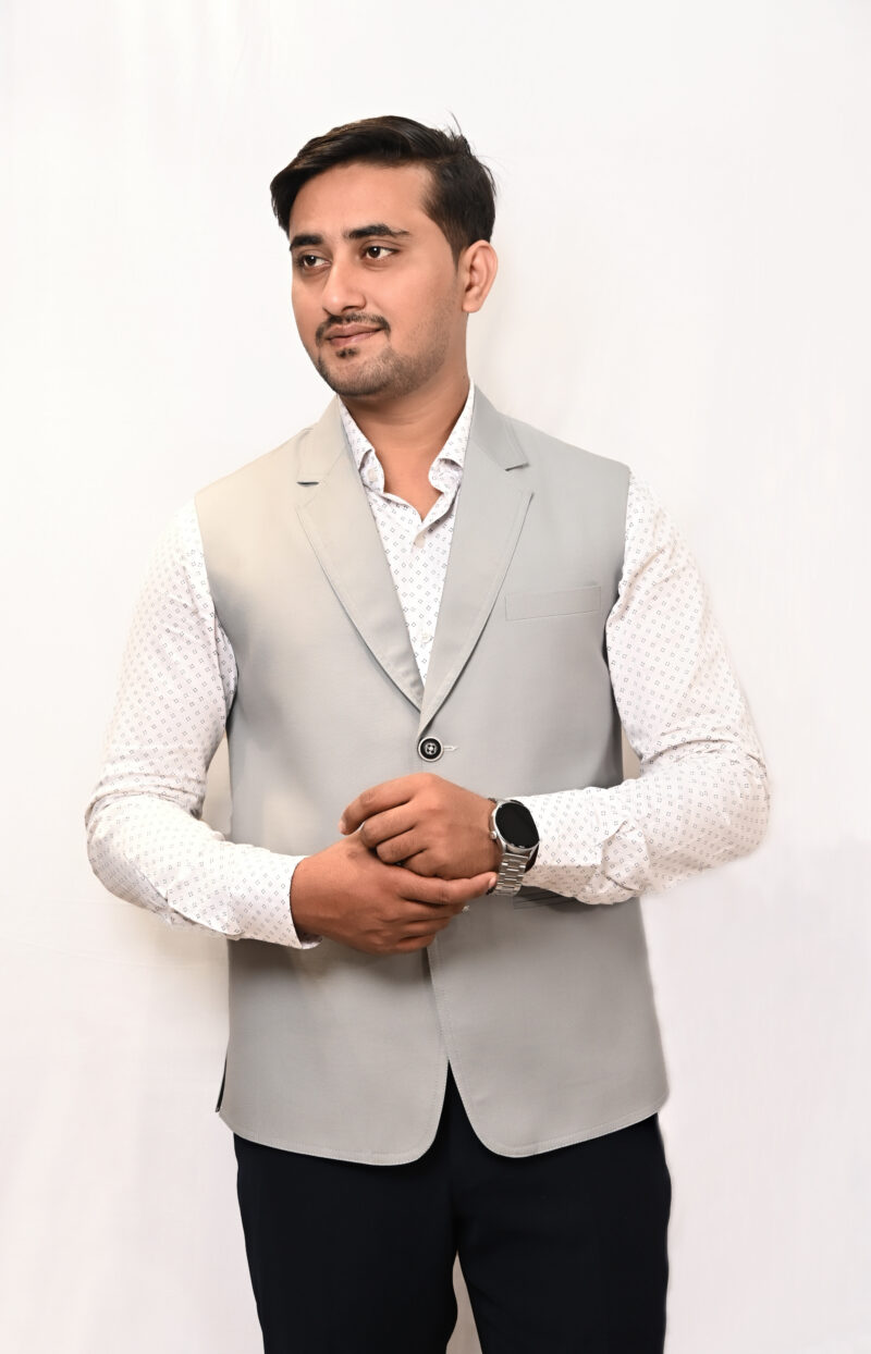 Grey Nehru Jacket for Men