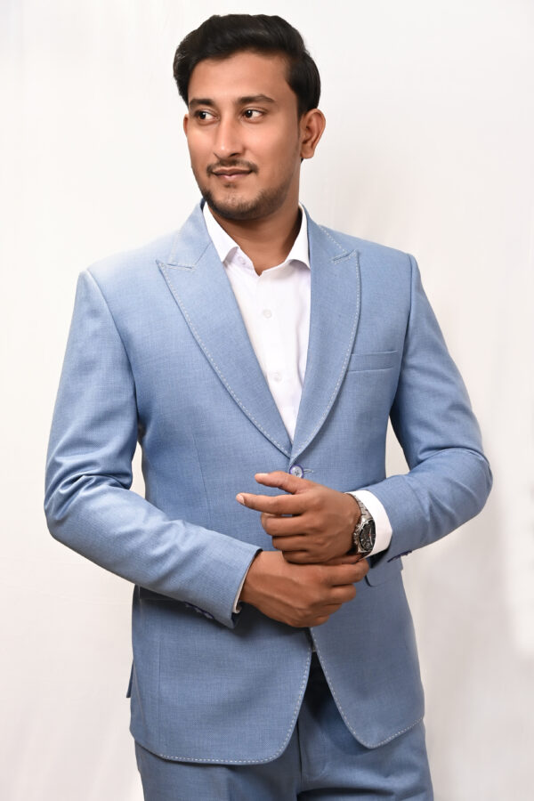 Men’s Sky Blue 2 Piece Formal Suit