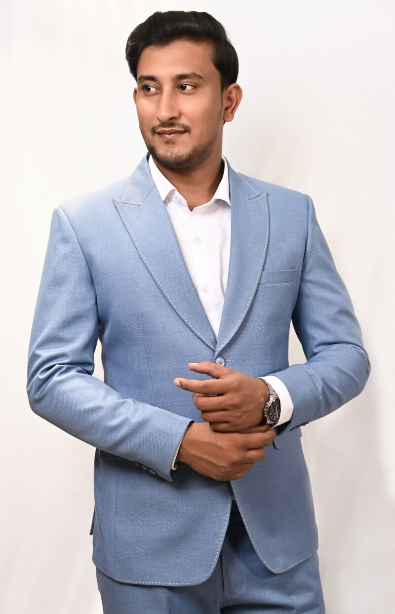 Men’s Sky Blue 2 Piece Formal Suit