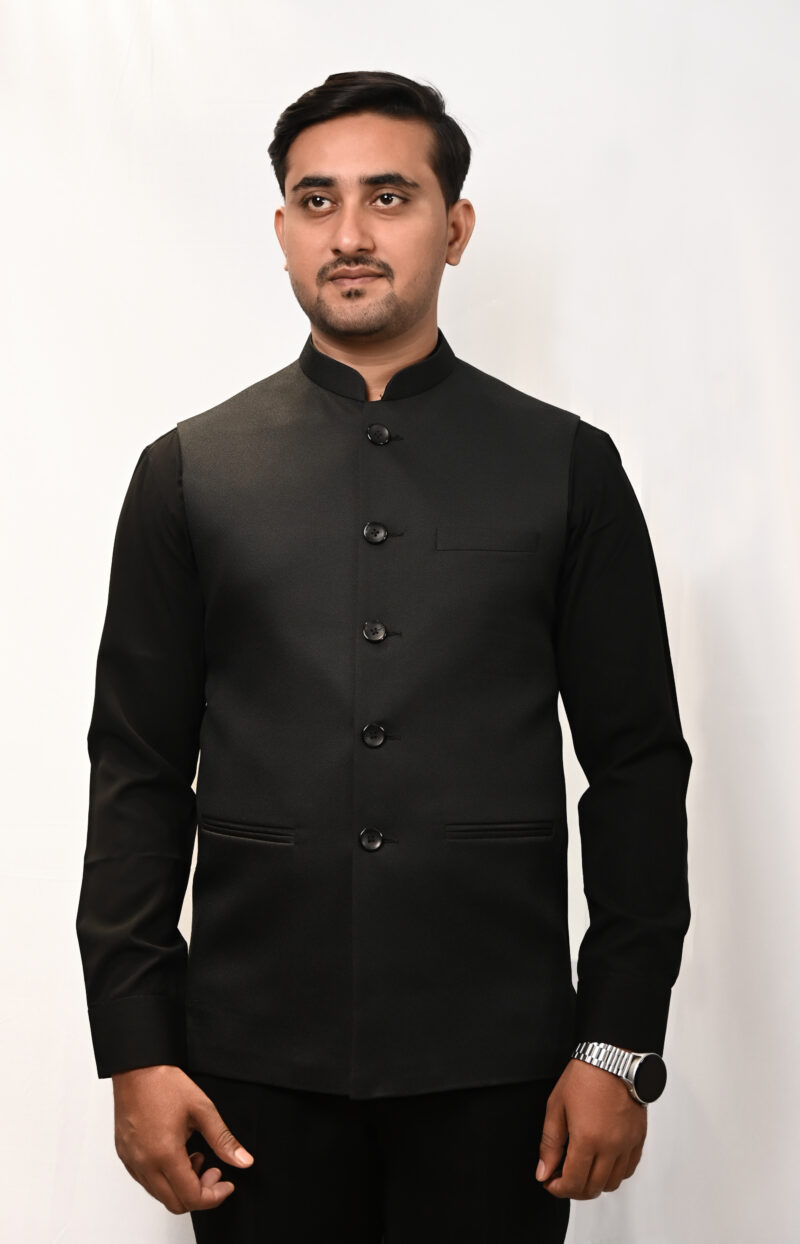 Black Nehru Jacket for Men