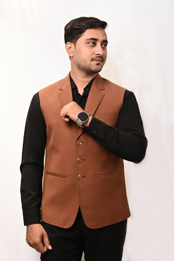 Brown Nehru Jacket for Men