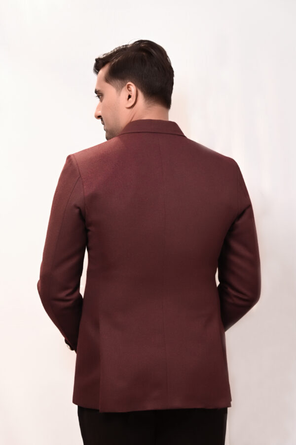 Men’s Maroon Utility Style Blazer - Image 7